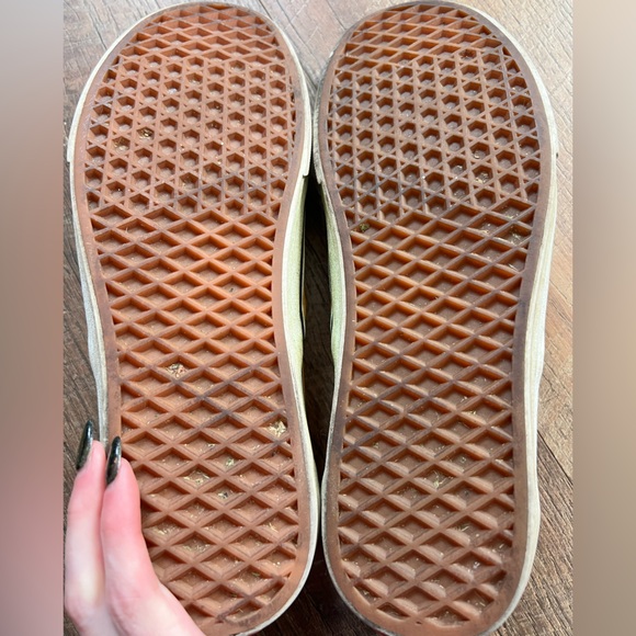 Orange Checkered Slip-On Vans Sneakers - Picture 4 of 4